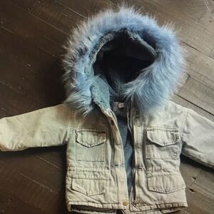 Kids Blue Fur-Lined Jacket